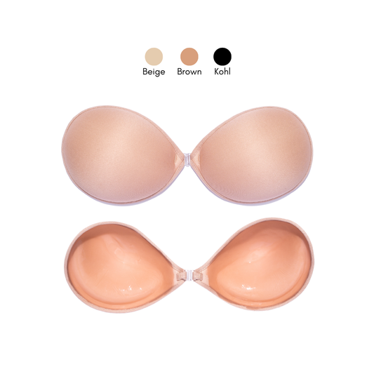 บราปีกนก ทรงกลม ชนิดผ้า รุ่นเสริมฟองน้ำ 2 ซม. | Extra Push-Up Round Shape Fabric Adhesive Bra