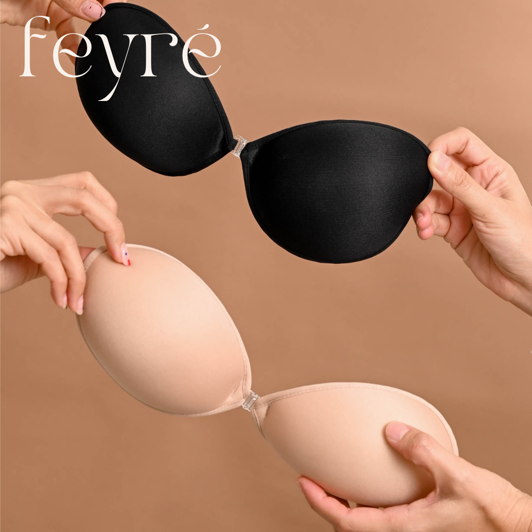 บราปีกนก ทรงกลม ชนิดผ้า รุ่นไม่เสริมฟองน้ำ | No Extra Push-Up Round Shape Fabric Adhesive Bra