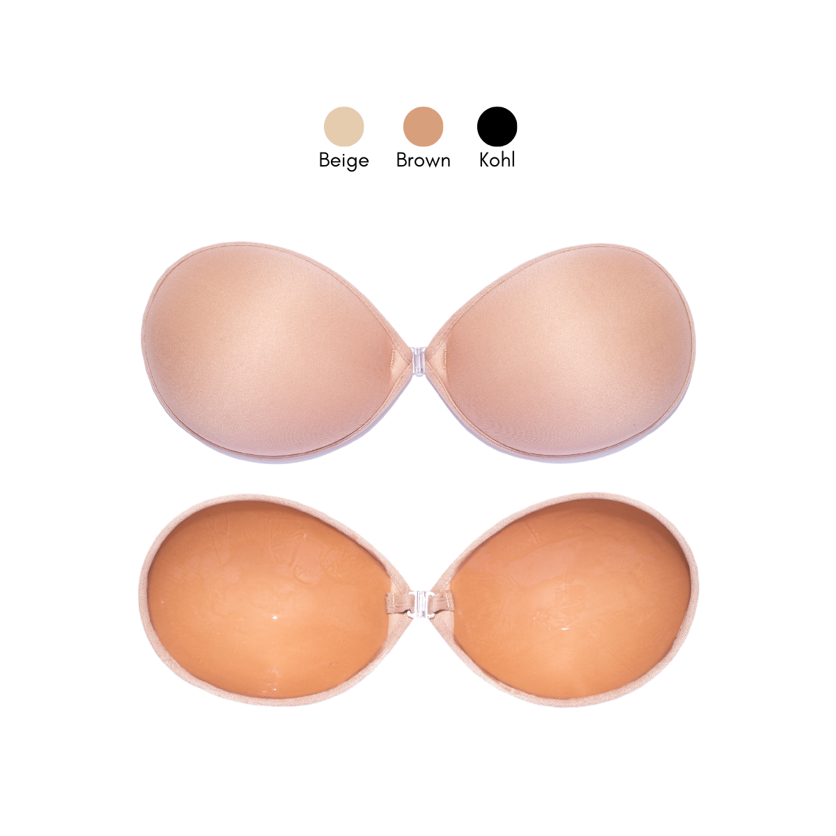 บราปีกนก ทรงกลม ชนิดผ้า รุ่นไม่เสริมฟองน้ำ | No Extra Push-Up Round Shape Fabric Adhesive Bra